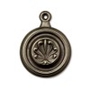 Fleur-de-lis Antique Brass - 1-3/4" Dia Bed Bolt Cover