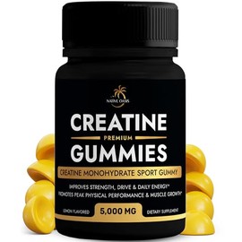 “Creatina Monohidrato | 5,000 MG Gummy Creatine Supplement para Hombres y Mujeres | Mejora la Fuerza, Ene