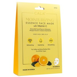 Cala Moisturizing Essence Face Masks with Vitamin C - 10 Sheets Hydrating Sheet Masks for Radiant, Smooth Skin