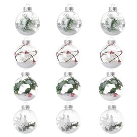 Christmas Tree Ornaments & Show Window Decorative Balls (lf1518) Free Size/Color Set 1 2ea