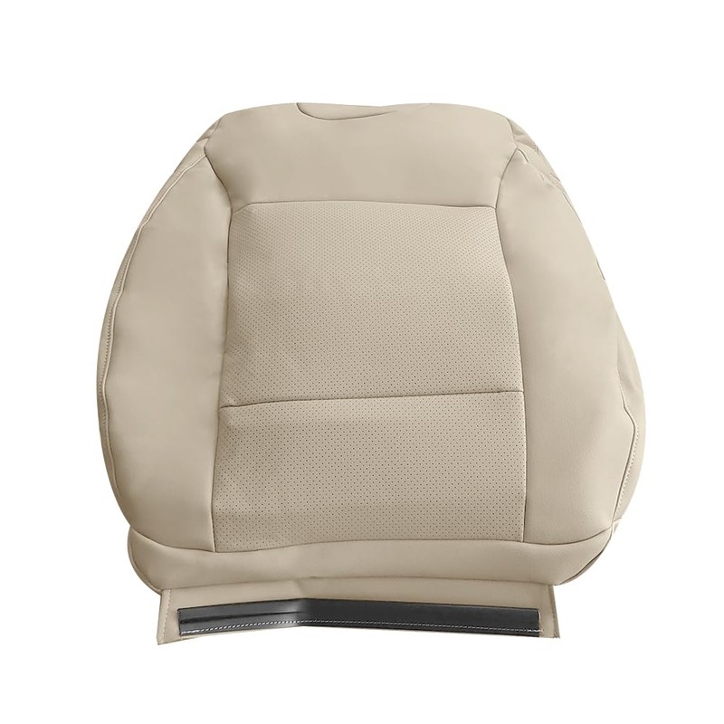 UINIEBOOM Driver Perforated Leather Top Back Seat Cover, Replacement Tan