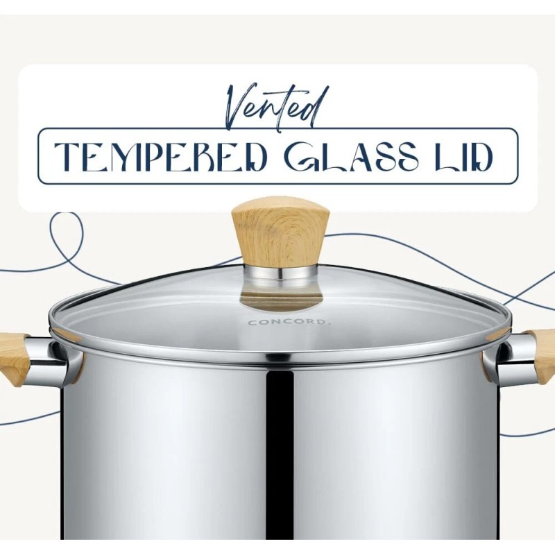 CONCORD Providence Series 10 Pieces Stainless Steel Cookware Set. Sauce