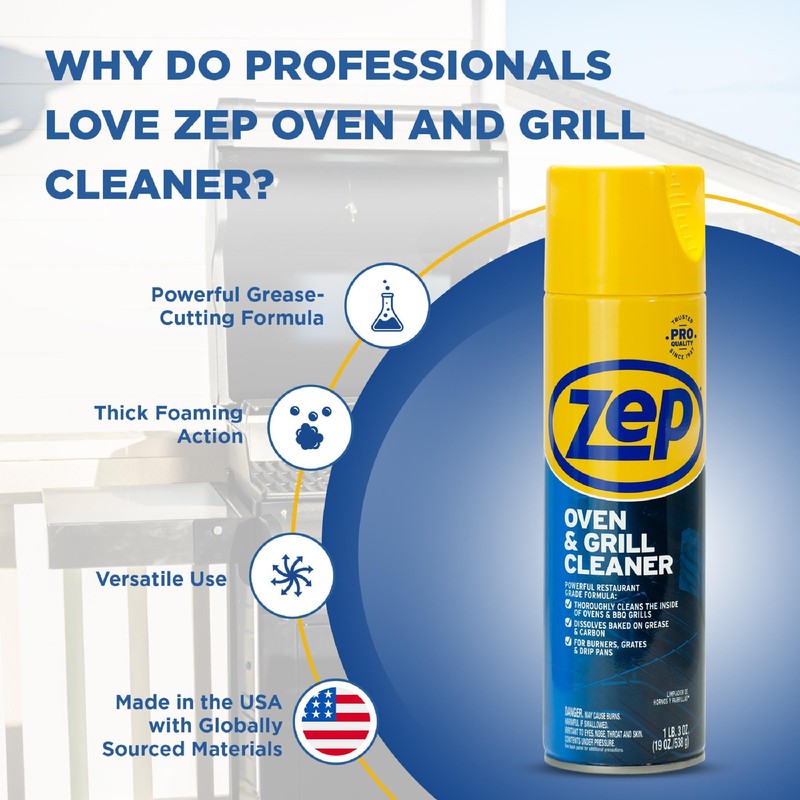 Zep Heavy-Duty Oven and Grill Cleaner - 19 oz (Case
