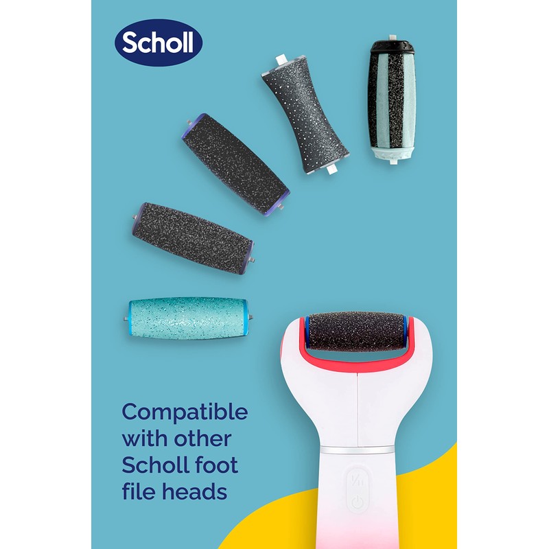 Scholl Velvet Smooth Electronic Foot File, Pink