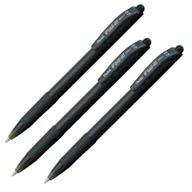 Pentel BX417BP3-A Bolígrafo Rt Feel-It 0.7 mm BP 3 piezas Color Negro