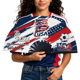 Abanicos plegables para la Copa Mundial de Fútbol 2026 – Esenciales para el día del juego de fútbol, favores de fiesta, regalos y accesorios, atuendo 