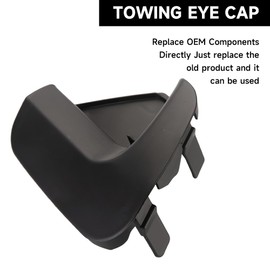 Yollky - Tapa de gancho de remolque para parachoques delantero derecho sin pintar para Toyota Yaris 2012-2014 | Duradero y resistente | 52127-52931, 52127-0D917 | Tapa de gancho de remolque - Gris