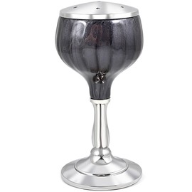 Havdalah Set Metal Covered with Enamel - Slate Blue/Grey - Includes Matching Kiddush Cup Goblet and Tray, Havdualah Candle Holder, Besamim Spice Box - End of Shabbat Gift Set by Zion Judaica