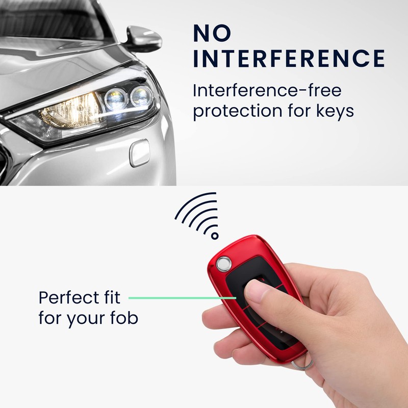 kwmobile Key Cover Compatible with Ford 3 Button Car Flip