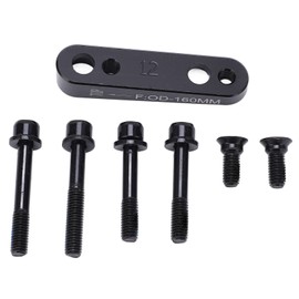 Hapivida Flat Mount Disc Brake Adapter, 140mm/160mm Front/Rear Bicycle Flat Caliper to Flat Mount Disc Brake Mount Adapter Bicycle Accessory(R 160mm)