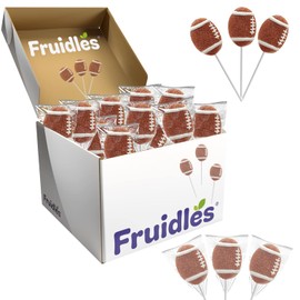 Sports Ball Candy Basketball, Football, Soccer, and Baseball, Individually Wrapped Sport Variety Pack (Football, 24-Pack)