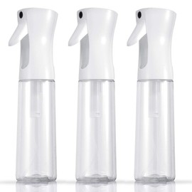 Water Mister Hair Continuous Spray Bottle, 360 Fine Mist Sprayer Aerosol Pressurized Bottles for Barber Curly Hair Stylist Oil Plant Misting- 10oz/160ml, 3 Pack