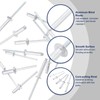 uxcell 100Pcs 1/4" x3/8" Aluminum Blind Rivets, Aluminum Grip and
