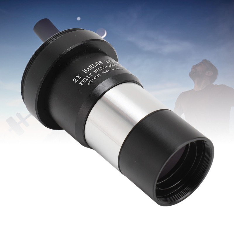 Barlow Lens 2X 1.25in Fully Multi Coated Metal Telescope Eyepiece