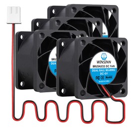 WINSINN DC 40 mm Fan 5 V 4028 Double Ball Bearing 5 Volt Brushless Cooling 40 x 28 mm 2PIN (Pack of 4)