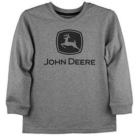 John Deere Gray Long Sleeve Trademark T-Shirts Sizes 8, 10/12, 14/16 (8)