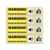 4 x Dashcam Recording Vinyl Stickers - Audio & Video