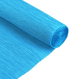 QUARKZMAN 2 Rolls Crepe Paper 50 x 210 cm Ruffle Paper Pastel Crepe Paper Tissue Paper Florist Crepe Paper for Crafts Decoration Gift Packaging Flowers Lake Blue