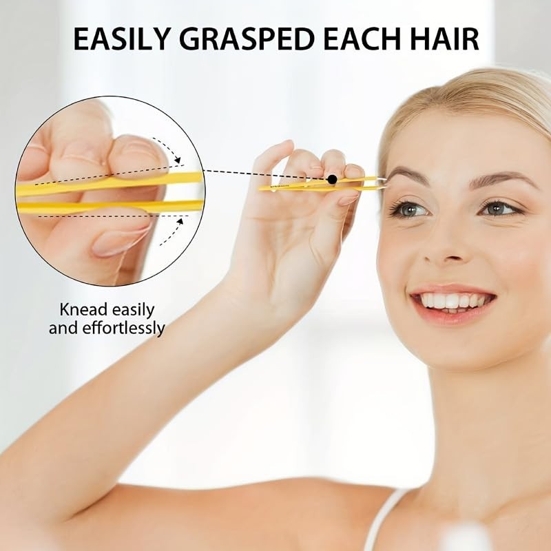Stainless Steel Hair Eyebrow Tweezers Plucker Puller Beauty Nail Slanted