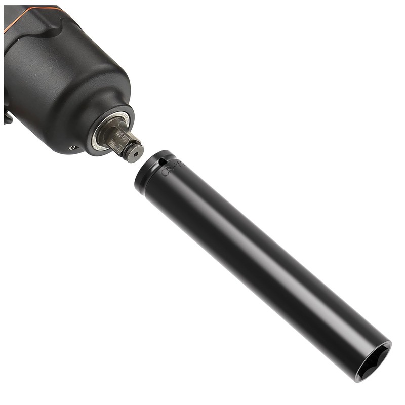 FOCMKEAS 1/2 Inch Drive by 24mm(15/16-Inch) Deep Impact Socket, Heat-Treated