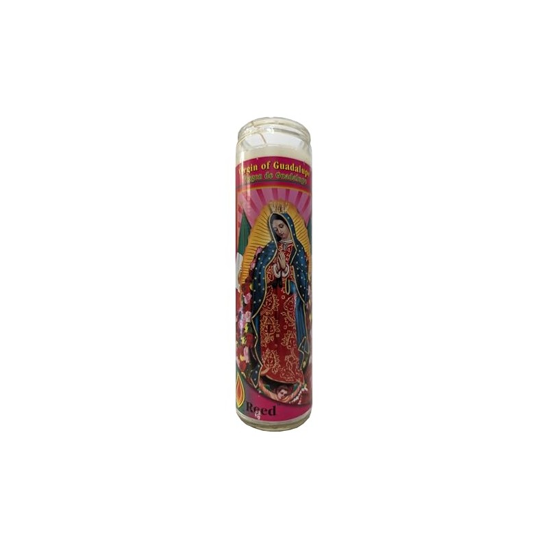 Virgin of Guadalupe (Virgen de Guadalupe) White Devotional Candle