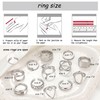 FAXHION 12PCS Silver Stackable Rings Set for Women, 18K Gold