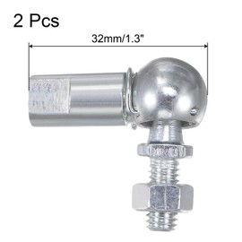 TA-VIGOR 2Pcs CS10 M6 Hand Angle Ball Joint, A3 Steel Self-Lubricating Rod End Bearing, M6x1.0 Right Hand Male and Left Hand Female Thread, Durable High-Temperature Resistant Ball Socket