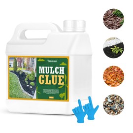 Teexpert 28OZ Mulch Glue for Landscaping - Long-Lasting Pine Straw,Bark,Rubber Mulch,Rock,and Pea Gravel Glue Binder Stabilizer for Outdoor Gardens