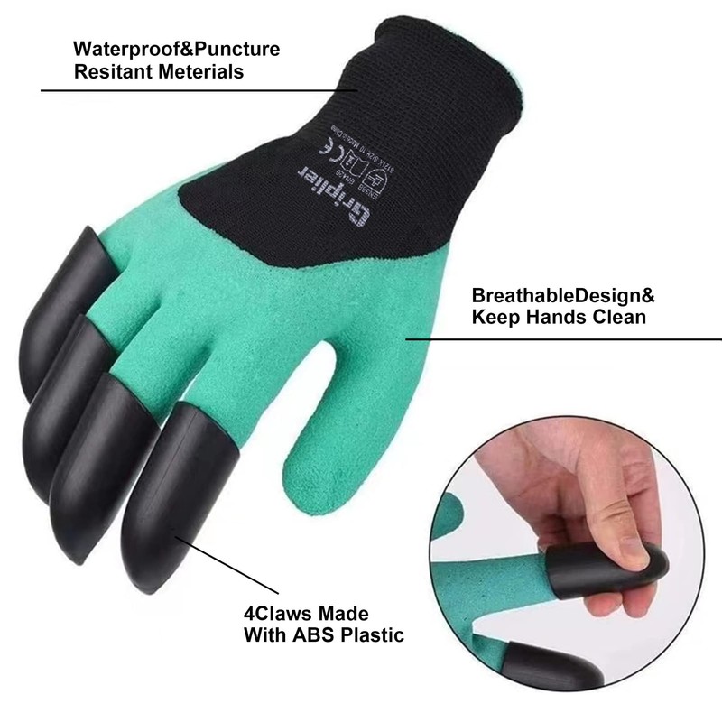 Griplier Work Gloves with Claws for Men and Women -