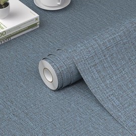 WADILE Papel tapiz de despegar y pegar, 15.7 x 78.7 pulgadas, papel de contacto de tela de zacate para gabinetes/encimeras, impermeable, papel de pared para tirar y pegar para recámara, papel pintado autoadhesivo con textura