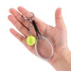 PATIKIL Tennis Keychain, 4Pcs Mini Tennis Racket Keychain Key Ring
