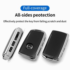Creativity for Mazda Key Fob Cover. Suitable for 2020-2024 Mazda CX-30, CX-5, CX-9, CX-50, Suitable for Mazda 3 Hatchback, Suitable for 2019-2024 Mazda 3 6 Smart Remote Key Case(Silver Combination)