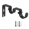 Anndason Heavy Duty Curtain Rod Brackets Double Curtain Rod Brackets