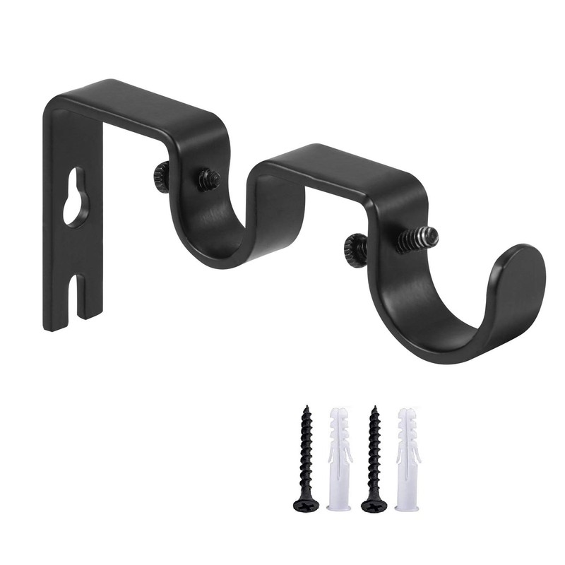 Anndason Heavy Duty Curtain Rod Brackets Double Curtain Rod Brackets