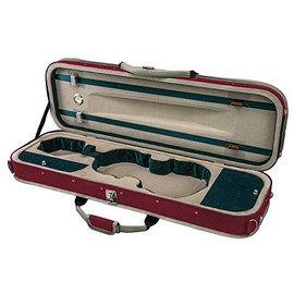 SKY 4/4 Full Size Violin Oblong Lightweight Case with Hygrometer Red/White Sports Style