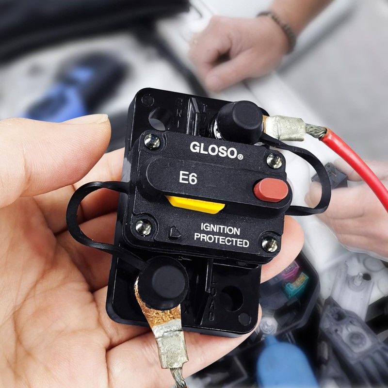 GLOSO Car Circuit Breaker 15 amp Boat Marine Manual Reset