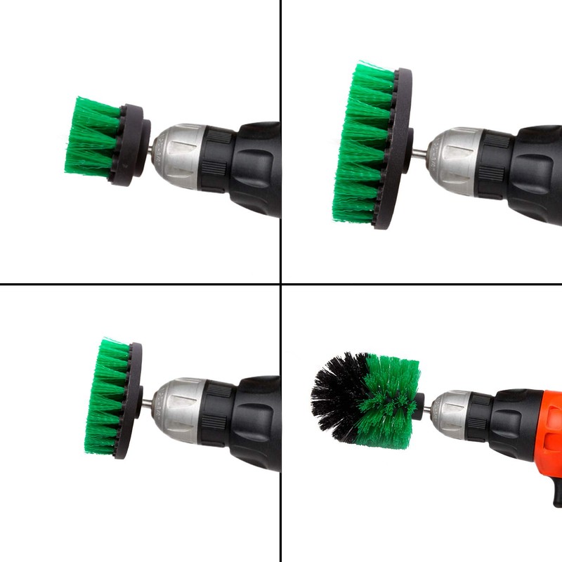 4 Packs Drill Brush Kit, Drill Scrubber Attachment Set for