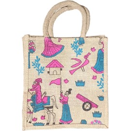 EliteKoopers Zippable Jute Bag for Shopping Grocery, Lunch Or Gift Reuasble Bag (1)
