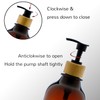 Shampoo Bottles Refillable, Kimqi Bathroom Shampoo and Conditioner Dispenser Set,