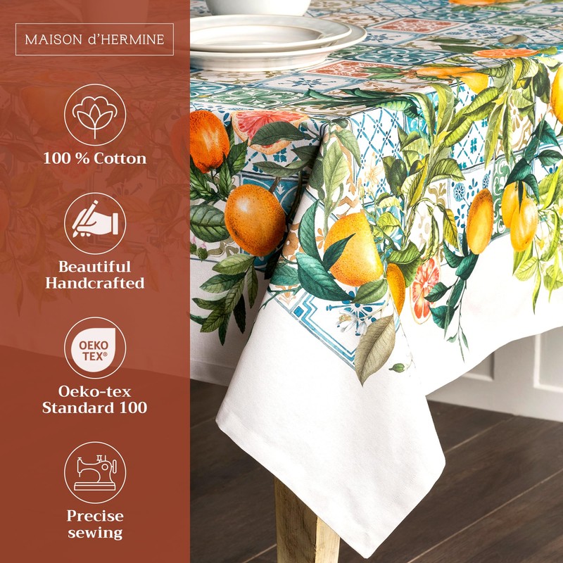 Maison d' Hermine 100% Cotton 54 Inch x 54 Inch