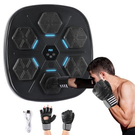 Music Boxing Machine,Boxing Music Machine with Boxing Gloves,Boxing Music Workout Machine,Smart Music Boxing Machine,Boxing Wall Target,9-Level Modes Adjustment (2024Upgrade_Boxing) (BM-A)