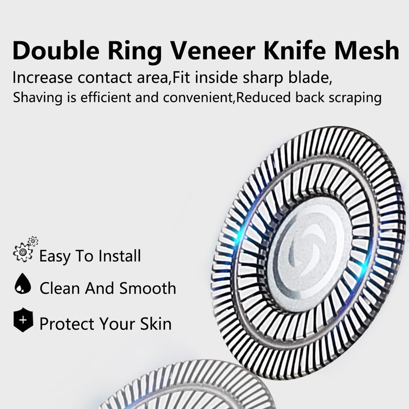 5 Blades Magnetic Shaver Head for SKULL SHAVER, SOLASKY Magnetic
