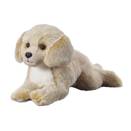 Bauer Spielwaren "Deine Tiere mit Herz" Labrador lying down: great cuddly toy for cuddling and loving, ideal as a gift, 36 cm, beige (12529)