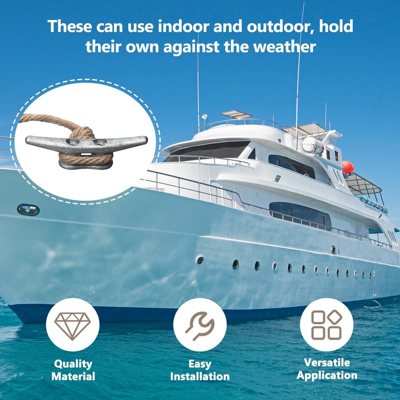 Datanly 12 Pcs Boat Cleat Open Base Dock Cleat Hot