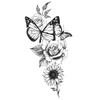 Temporary Jellyfish and Butterfly Tattoo Temporary Fake Tattoo XQB1392 1393