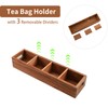 Chicvilla Acacia Wood Tea Bag Organizer with 4 Slots –