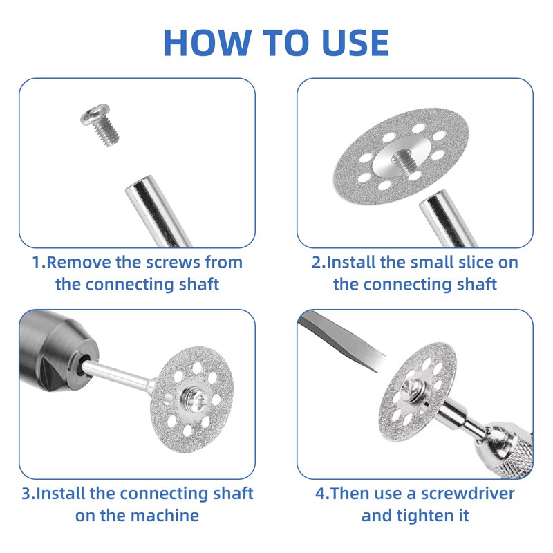 Pack of 20 Diamond Cutting Discs for Dremel Rotary Tool