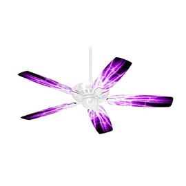 Lightning Purple - Ceiling Fan Skin Kit fits most 42 inch fans (FAN and BLADES SOLD SEPARATELY)