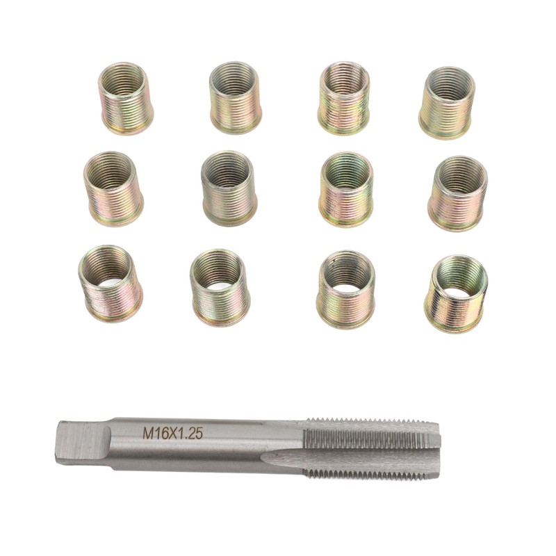 Thread Repair Tools 12Pcs Stainless Steel Inserts with 1Pc Screw