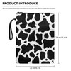 Talayituse Cow Pattern Book Sleeve with Zipper Book Cover for